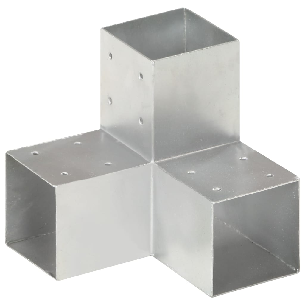 Spojnici za stupove u Y-obliku 4 kom pocinčani metal 91 x 91 mm