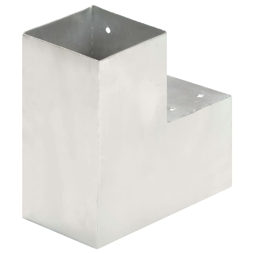 Spojnici za stupove u L-obliku 4 kom pocinčani metal 101x101 mm