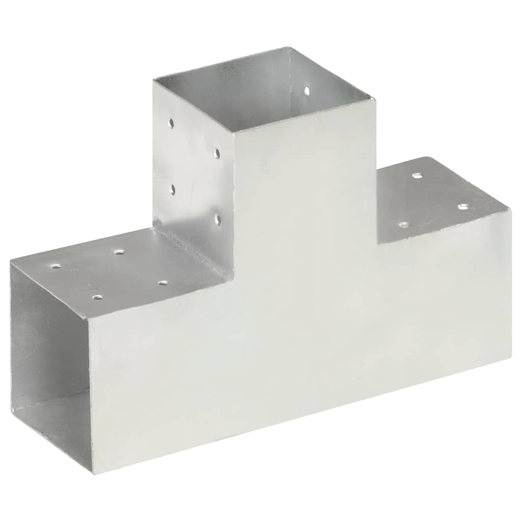 Spojnici za stupove u T-obliku 4 kom pocinčani metal 101x101 mm