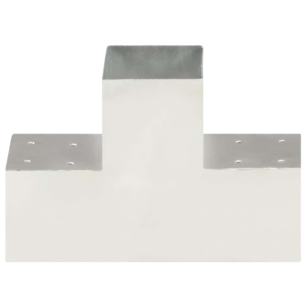 Spojnici za stupove u T-obliku 4 kom pocinčani metal 101x101 mm
