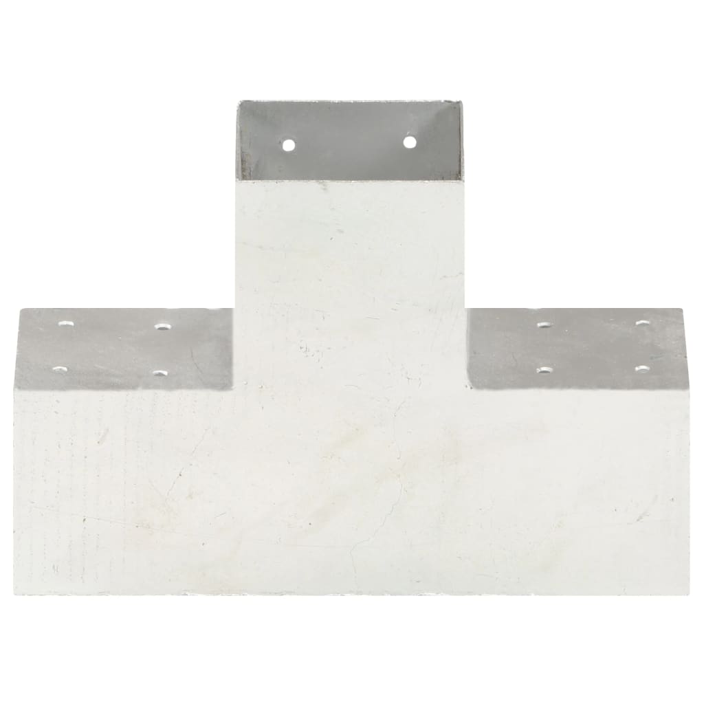 Spojnici za stupove u X-obliku 4 kom pocinčani metal 101x101 mm