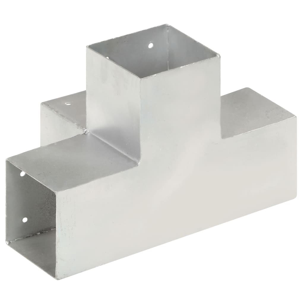 Spojnici za stupove u X-obliku 4 kom pocinčani metal 101x101 mm