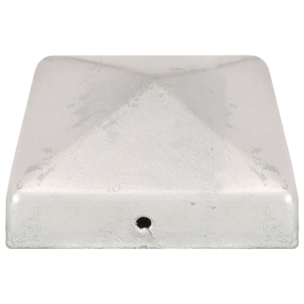 Piramidalni poklopci za stupove ograde 6 kom metalni 81 x 81 mm