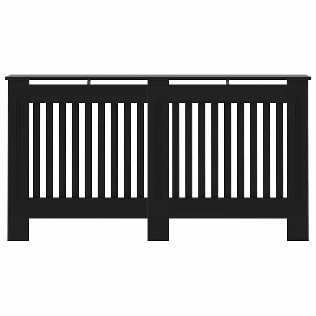 Pokrov za radijator crni 152 x 19 x 81,5 cm konstruirano drvo
