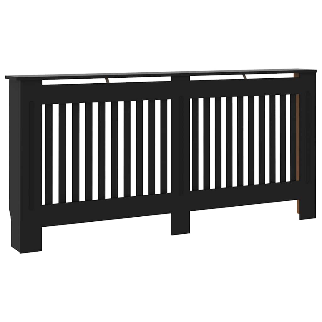 Pokrov za radijator crni 172 x 19 x 81,5 cm konstruirano drvo