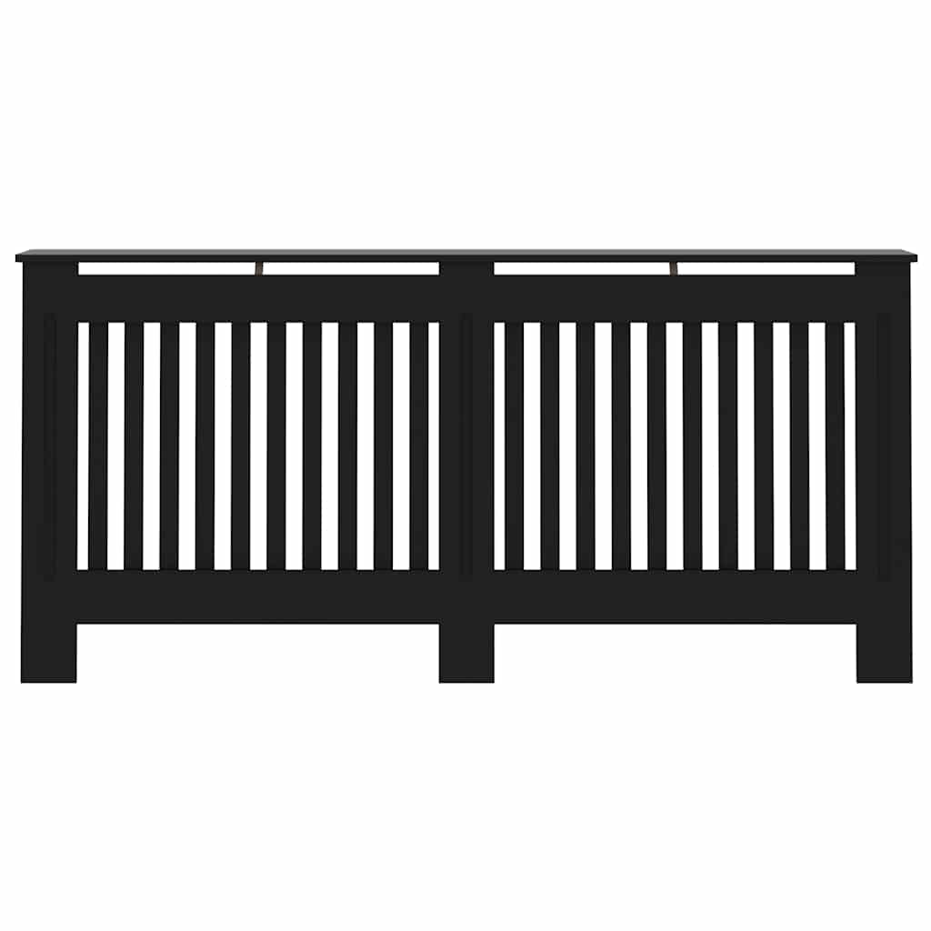 Pokrov za radijator crni 172 x 19 x 81,5 cm konstruirano drvo