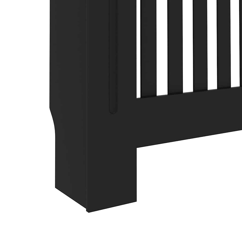 Pokrov za radijator crni 172 x 19 x 81,5 cm konstruirano drvo