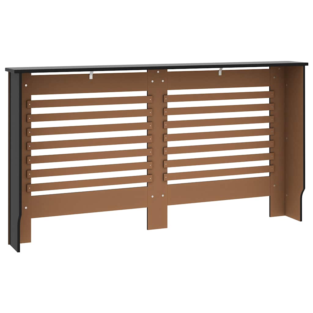 Pokrov za radijator crni 152 x 19 x 81,5 cm MDF
