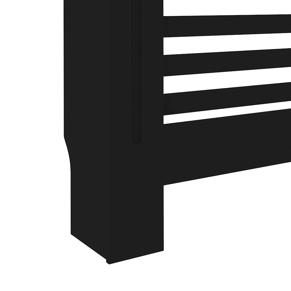 Pokrov za radijator crni 152 x 19 x 81,5 cm MDF
