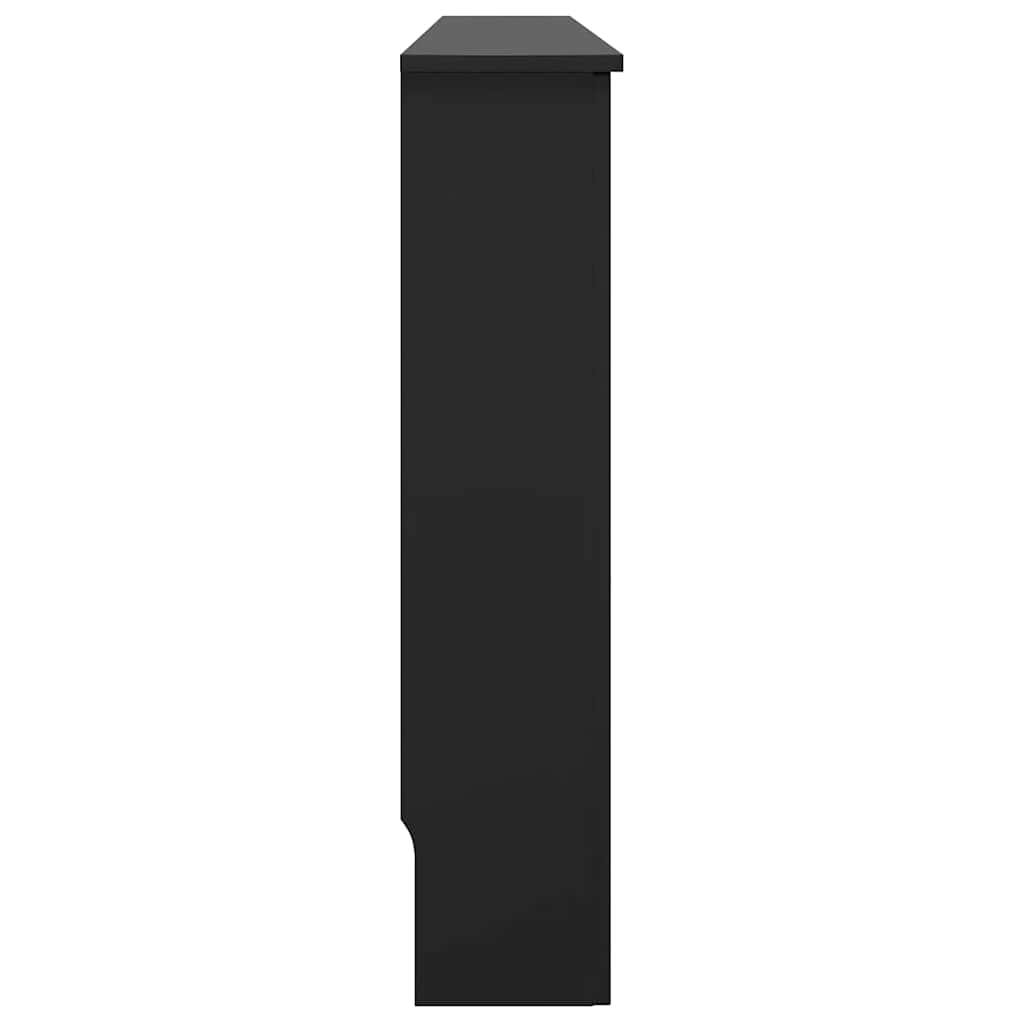 Pokrov za radijator crni 112 x 19 x 81,5 cm MDF