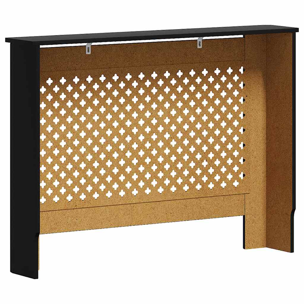 Pokrov za radijator crni 112 x 19 x 81,5 cm MDF