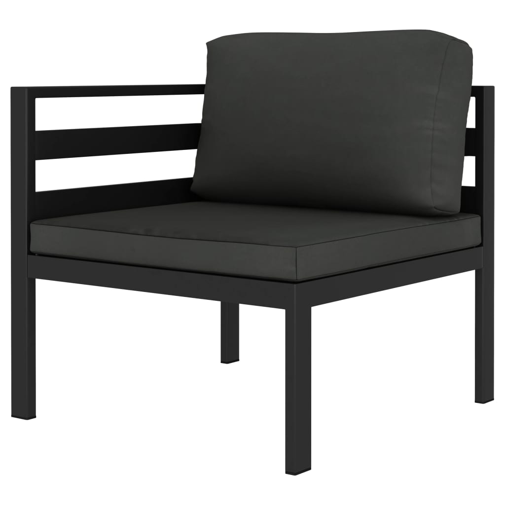 2-dijelni set vrtnih sofa s jastucima aluminijski antracit