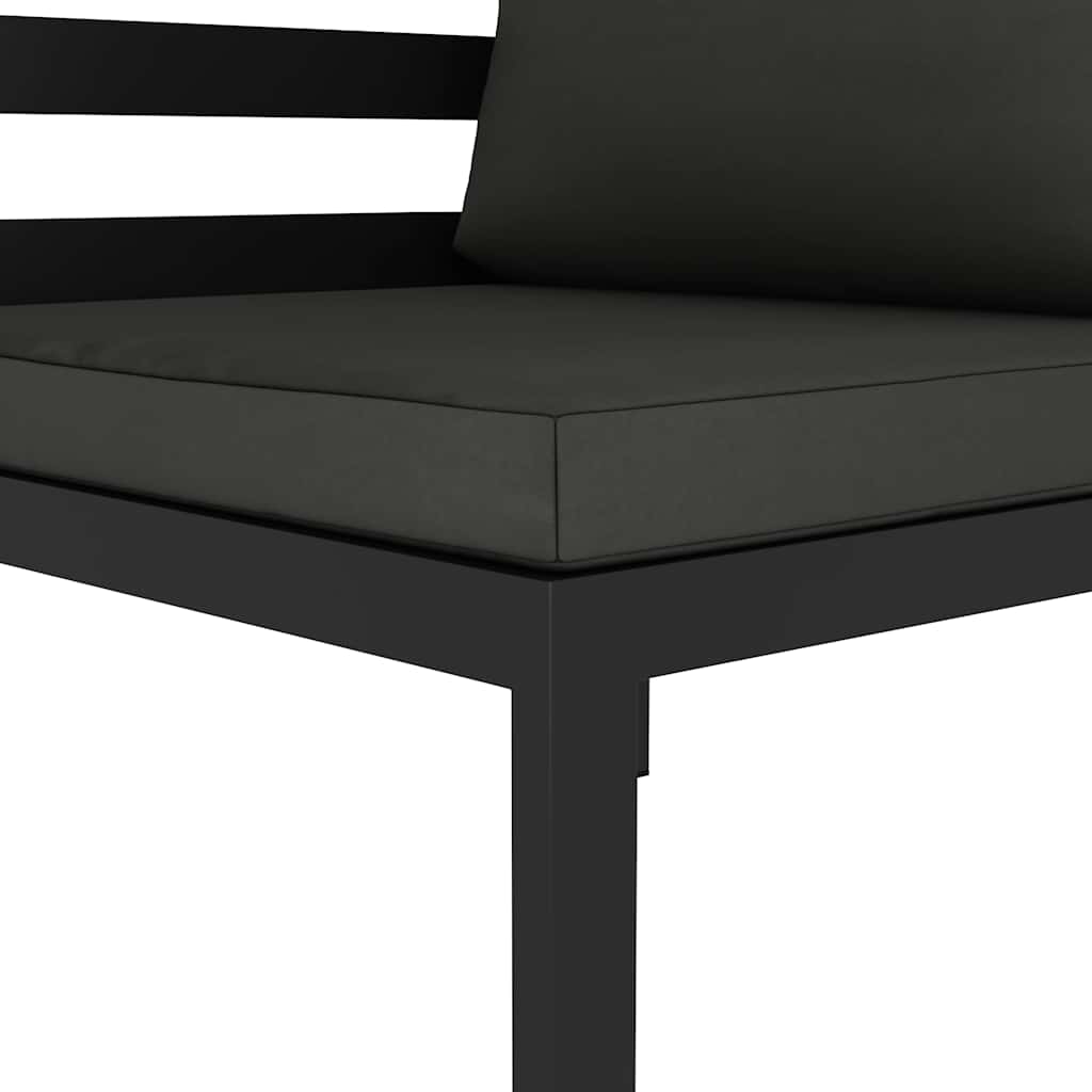 Modularna kutna sofa s jastucima 1 kom aluminijska antracit