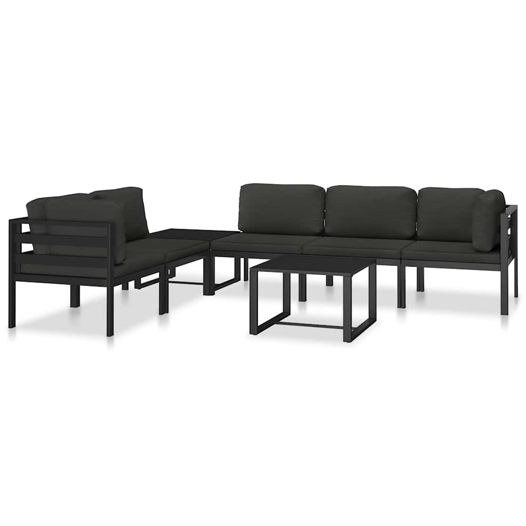 Modularna kutna sofa s jastucima 1 kom aluminijska antracit