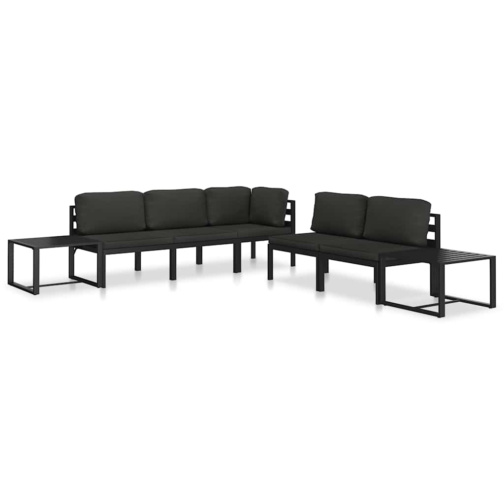 Modularna kutna sofa s jastucima 1 kom aluminijska antracit