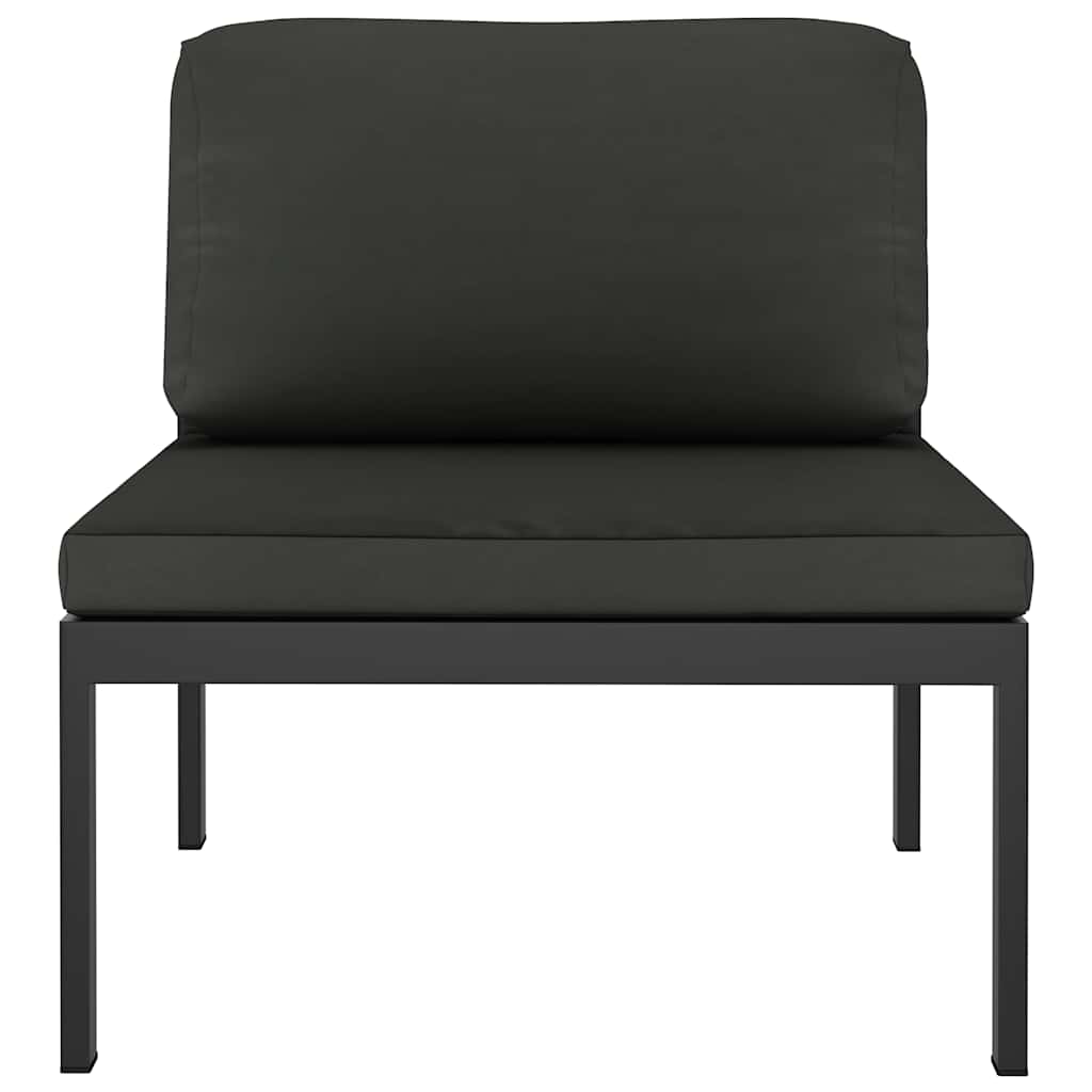 Modularna srednja sofa s jastucima aluminijska antracit