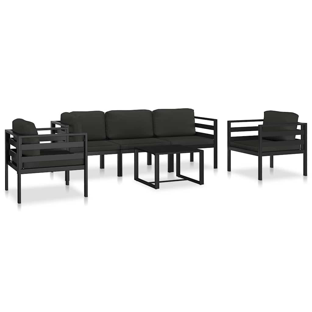 Modularna srednja sofa s jastucima aluminijska antracit