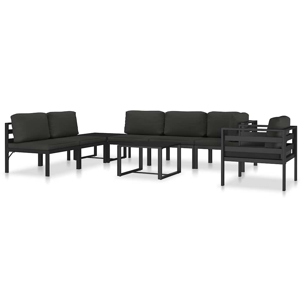 Modularna srednja sofa s jastucima aluminijska antracit