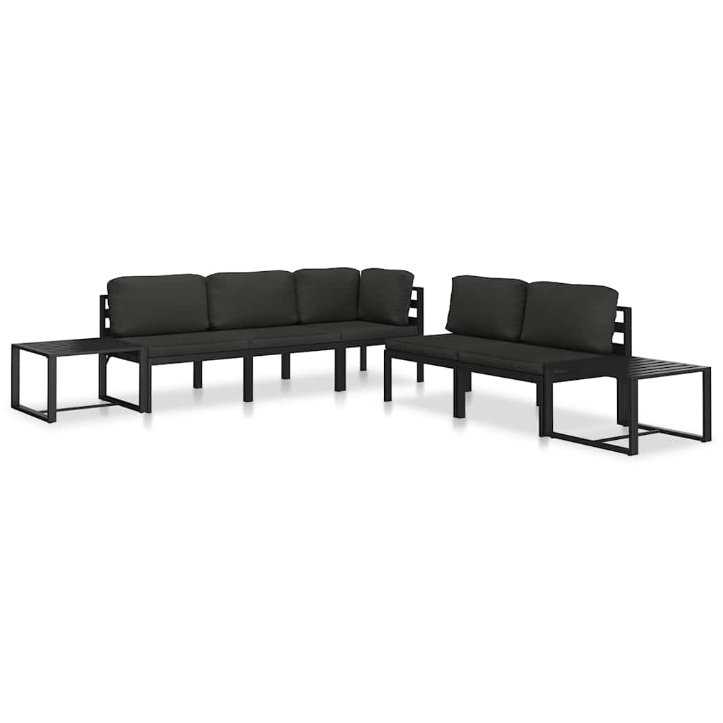 Modularna srednja sofa s jastucima aluminijska antracit