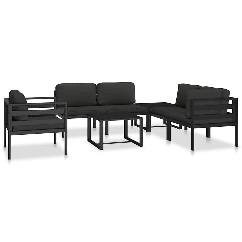Sofa za jednu osobu s jastucima aluminijska antracit