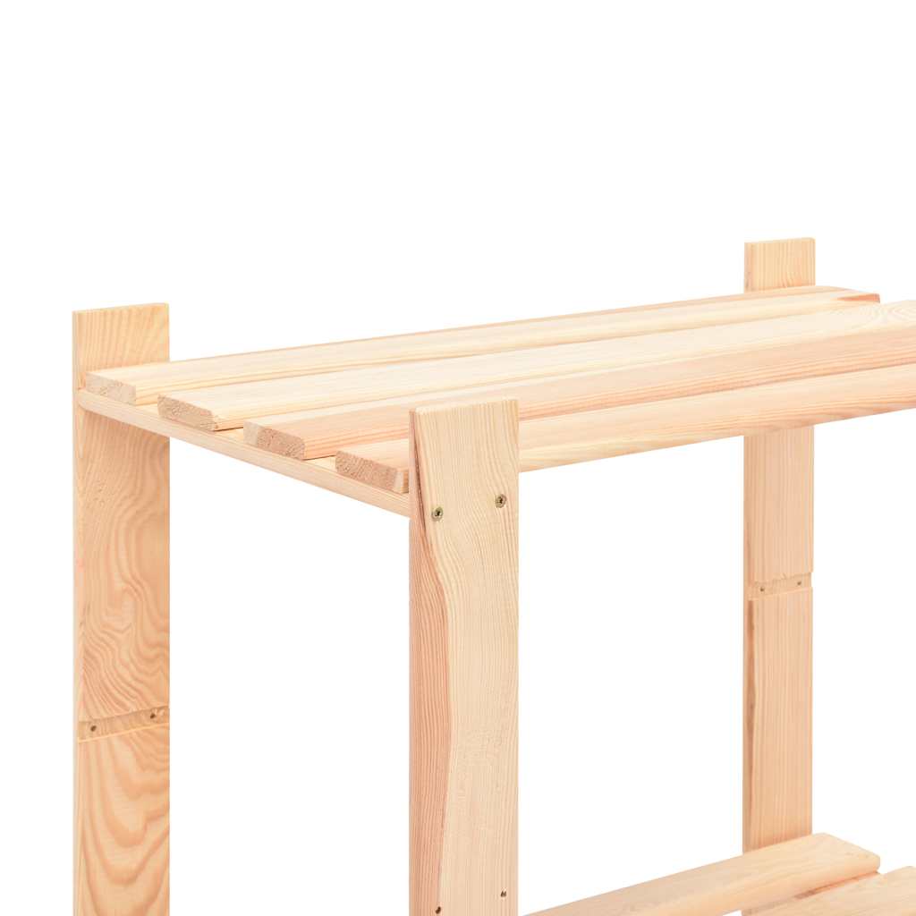 Stalci za pohranu s 3 razine 2 kom 60x38x90 cm borovina 150 kg