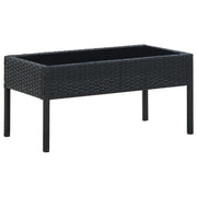 Vrtni stol crni 75 x 40 x 37 cm od poliratana