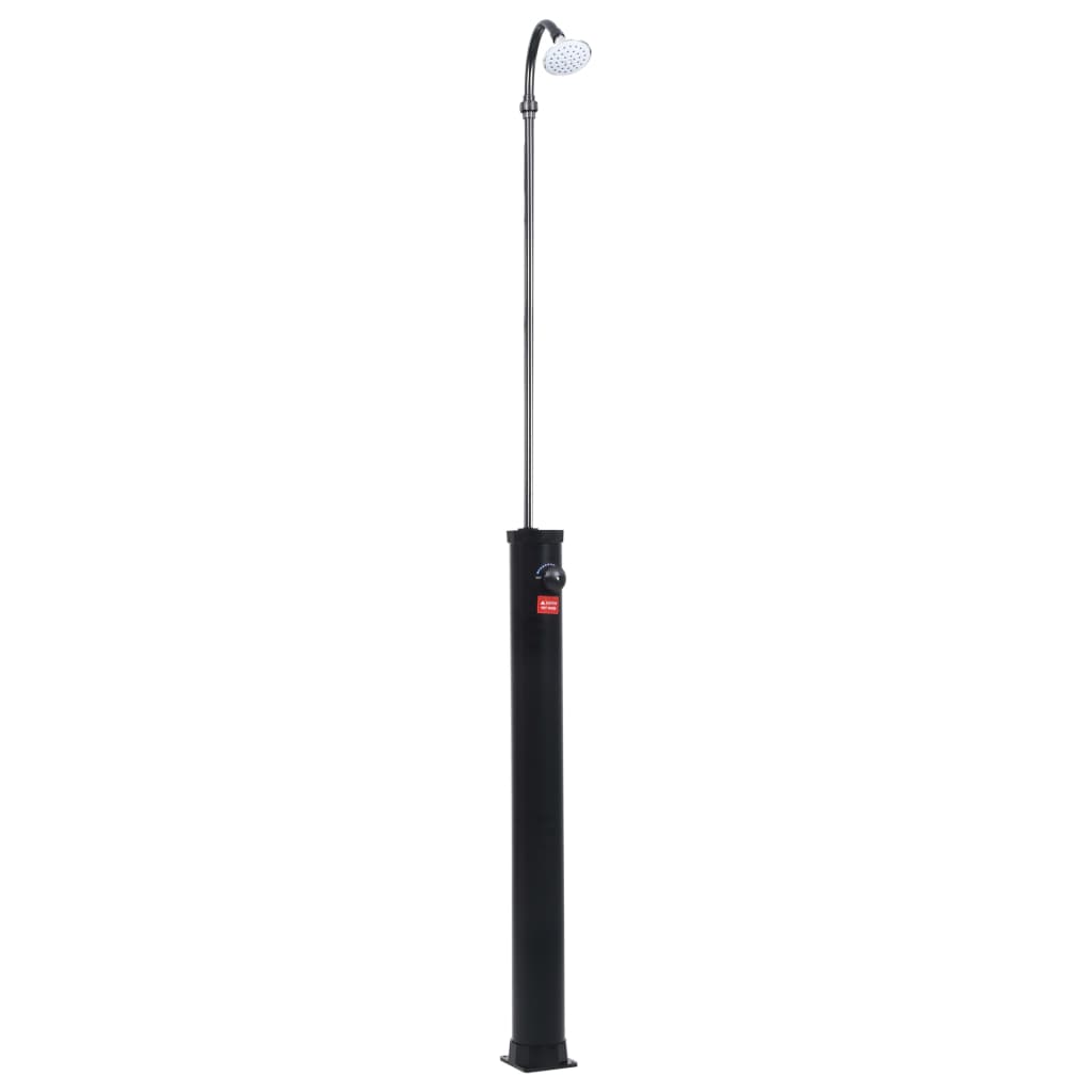 Vrtni solarni tuš crni 215 cm 8 L