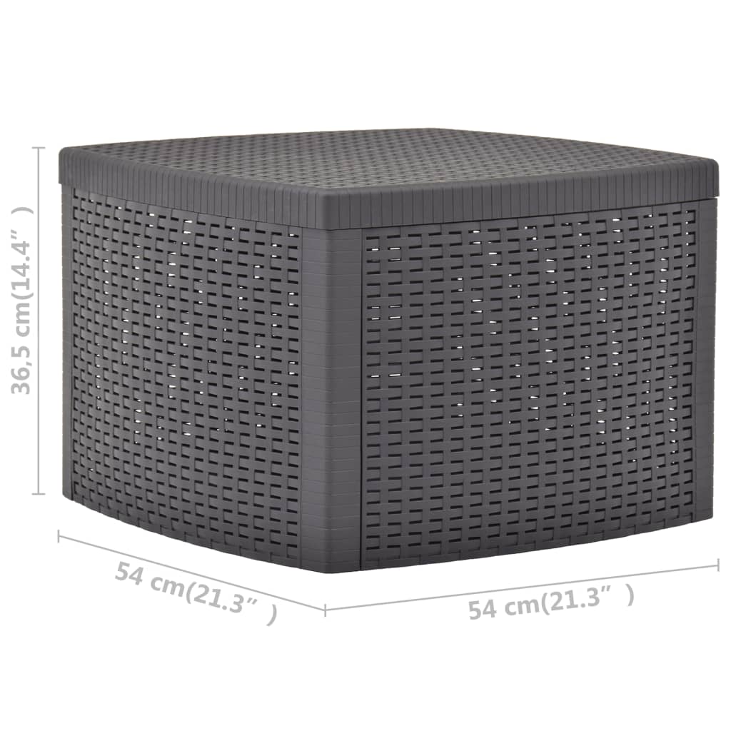 Bočni stol boja kave 54 x 54 x 36,5 cm plastični