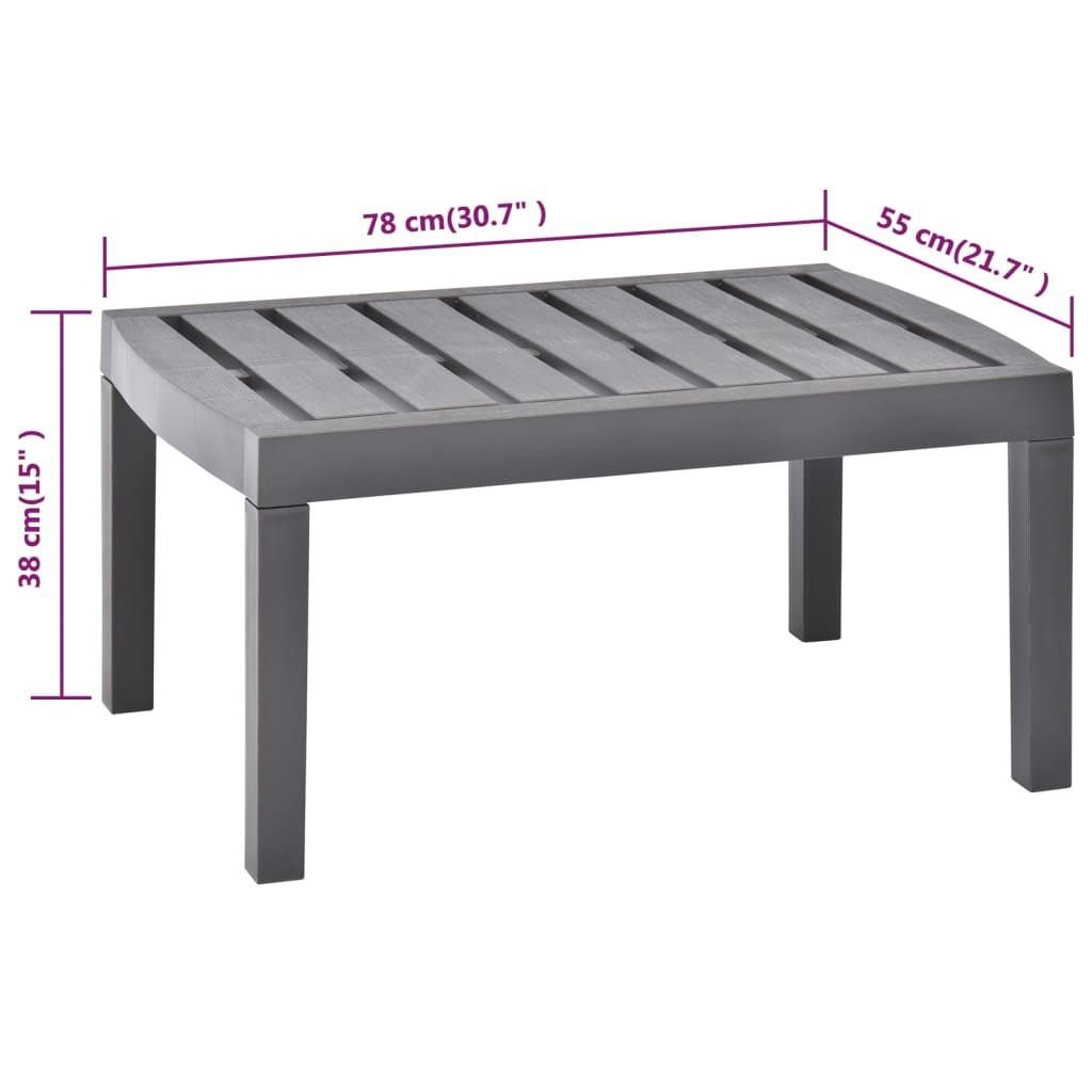 Vrtni stol boja kave 78 x 55 x 38 cm plastični