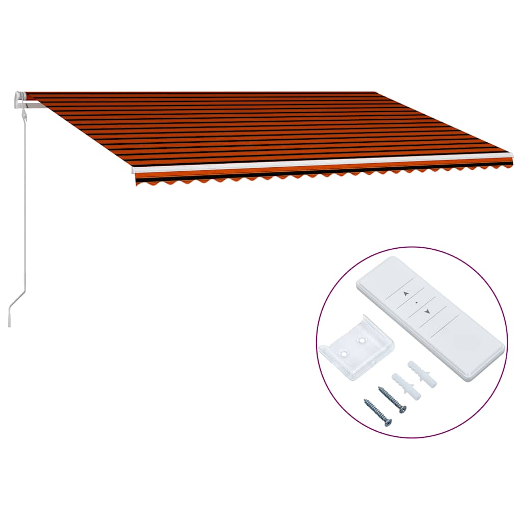 Tenda na automatsko uvlačenje 600 x 300 cm narančasto-smeđa