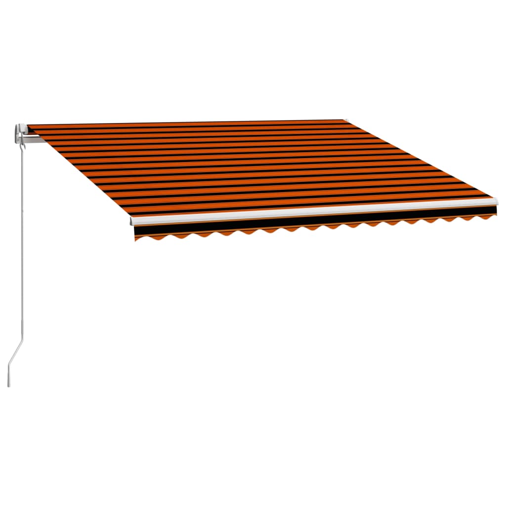 Tenda na ručno uvlačenje 450 x 300 cm narančasto-smeđa