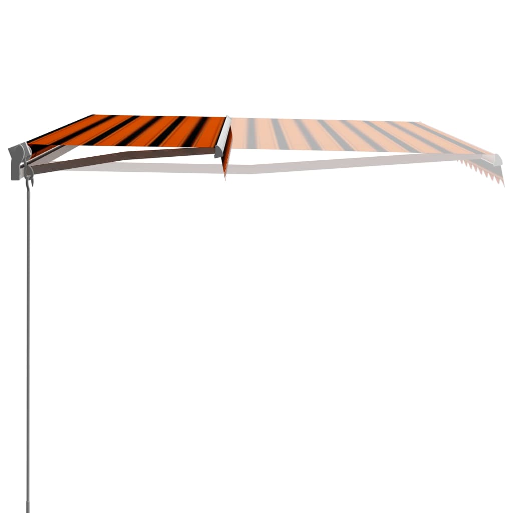 Tenda na ručno uvlačenje 450 x 300 cm narančasto-smeđa