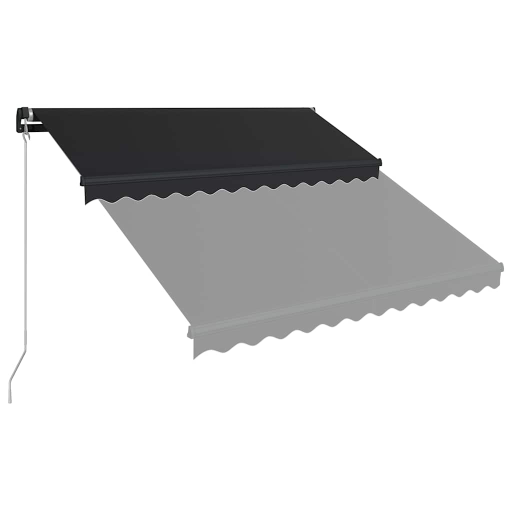 Tenda na ručno uvlačenje s LED svjetlima 300 x 250 cm antracit