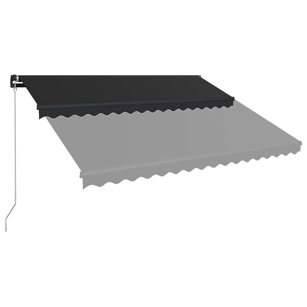 Tenda na ručno uvlačenje s LED svjetlima 450 x 300 cm antracit