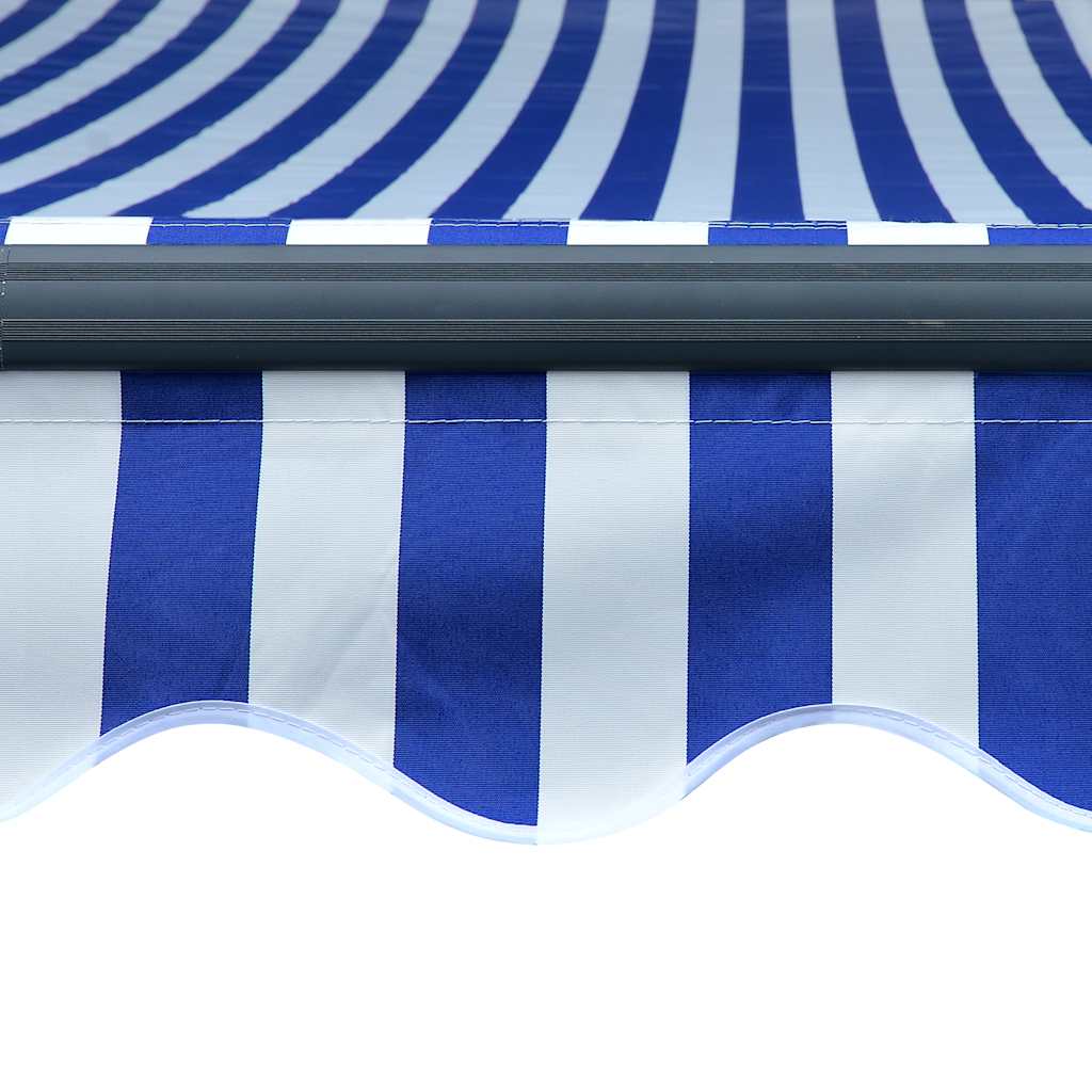 Tenda sa senzorom za vjetar LED 500 x 300 cm plavo-bijela
