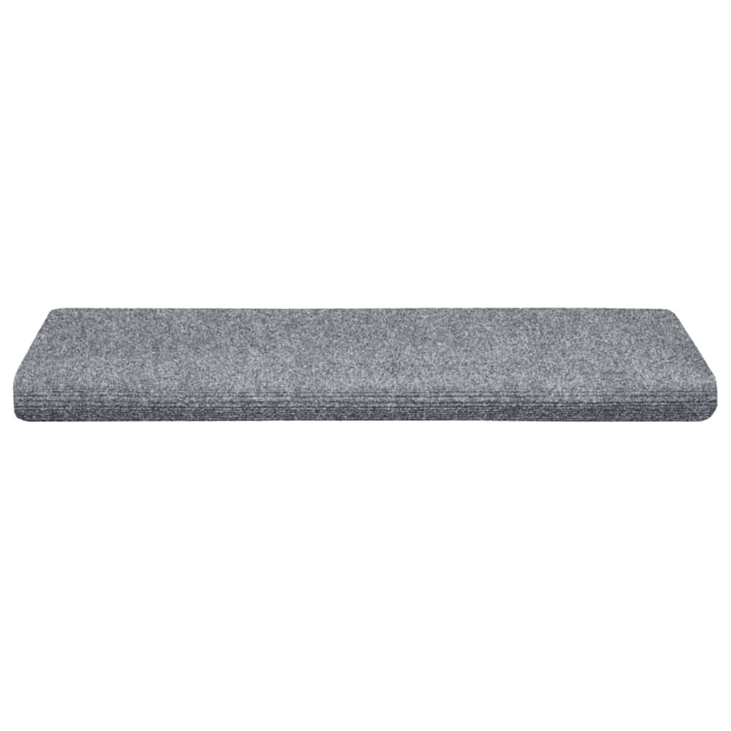 Prostirke za stepenice samoljepljive 15 kom 65x21x4 cm svijetlo sive pravokutne rubove