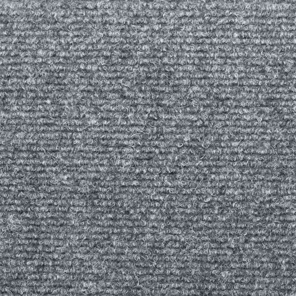 Prostirke za stepenice samoljepljive 15 kom 65x21x4 cm svijetlo sive pravokutne rubove