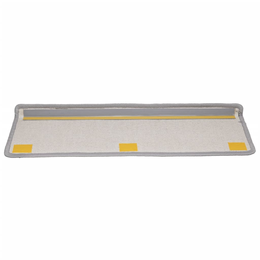 Prostirke za stepenice 15 kom 65x21x4 cm sive s pravokutnim rubom
