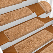 Prostirke za stepenice 15 kom 65x21x4 cm bež pravokutni rub