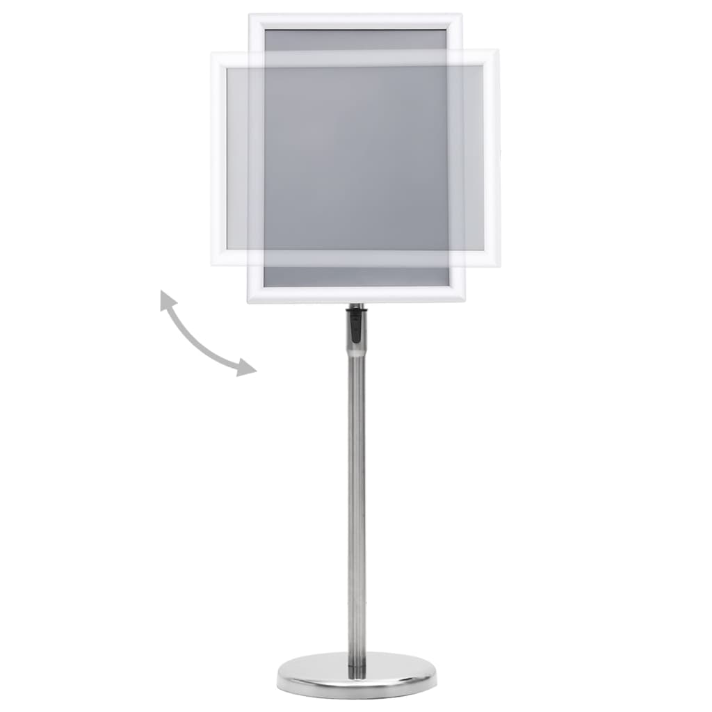 Stalak za plakate A3 s postoljem srebrni od aluminijske legure