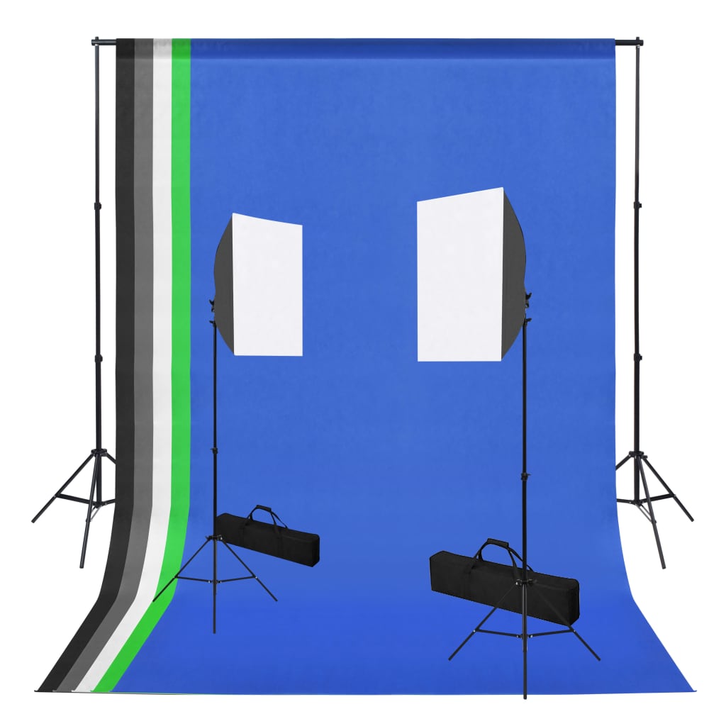 Komplet fotografske opreme sa svjetlima softbox i pozadinama