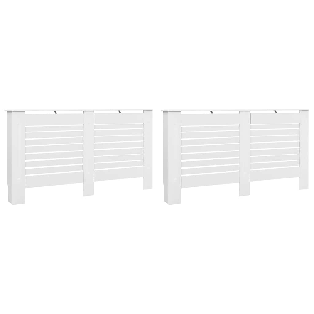 Pokrovi za radijator 2 kom bijeli 152 x 19 x 81,5 cm MDF