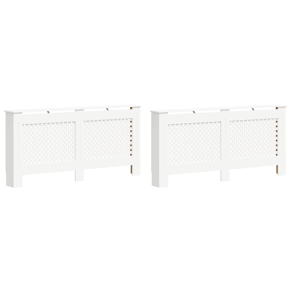 Pokrovi za radijator 2 kom bijeli 172 x 19 x 81,5 cm MDF