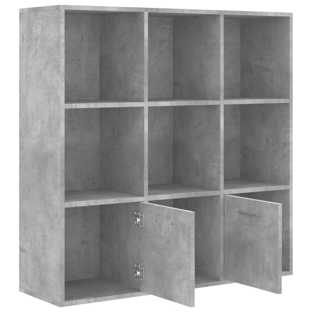 Ormarić za knjige boja betona 98 x 30 x 98 cm konstruirano drvo
