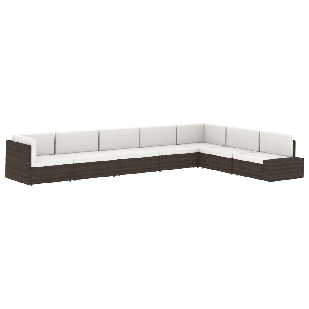 Modularna kutna sofa od poliratana siva