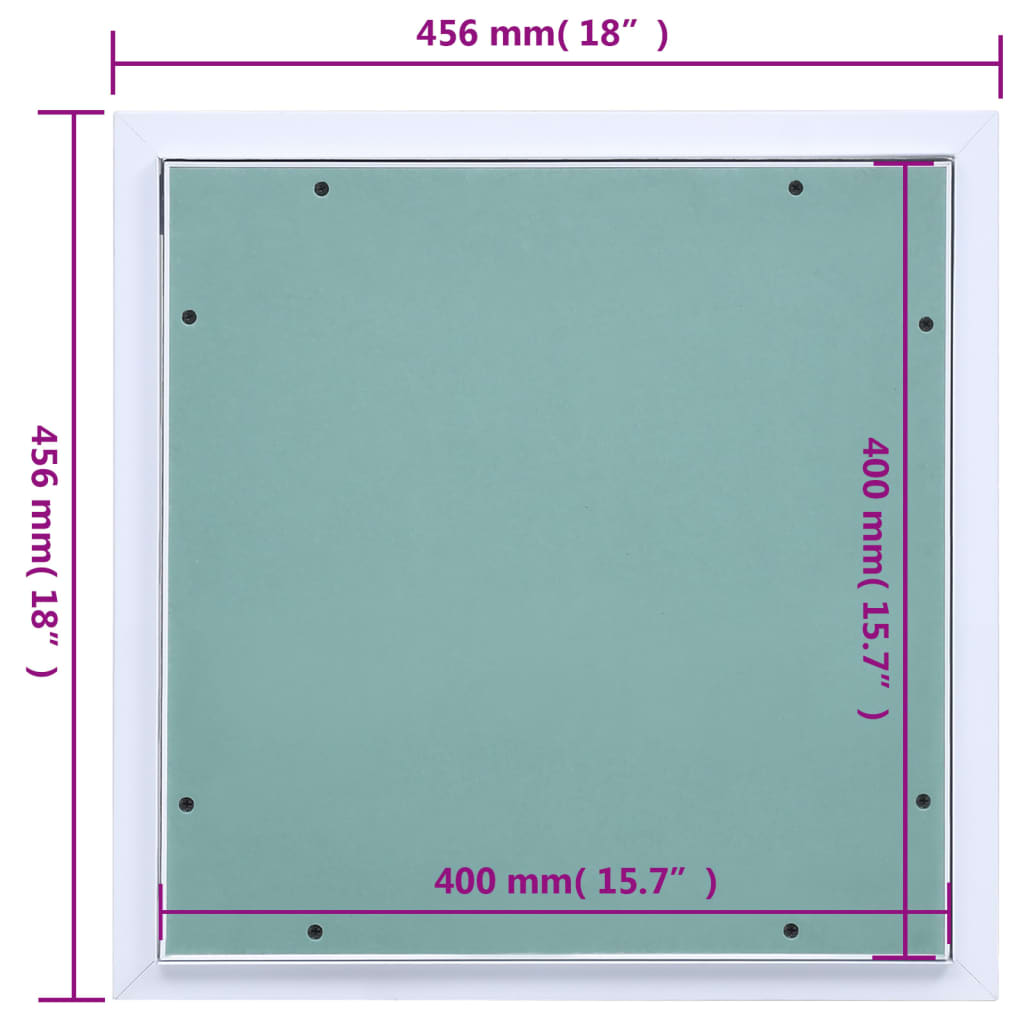 Pristupna ploča s aluminijskim okvirom i knaufom 400 x 400 mm