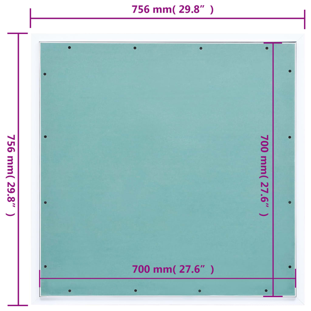 Pristupna ploča s aluminijskim okvirom i knaufom 700 x 700 mm