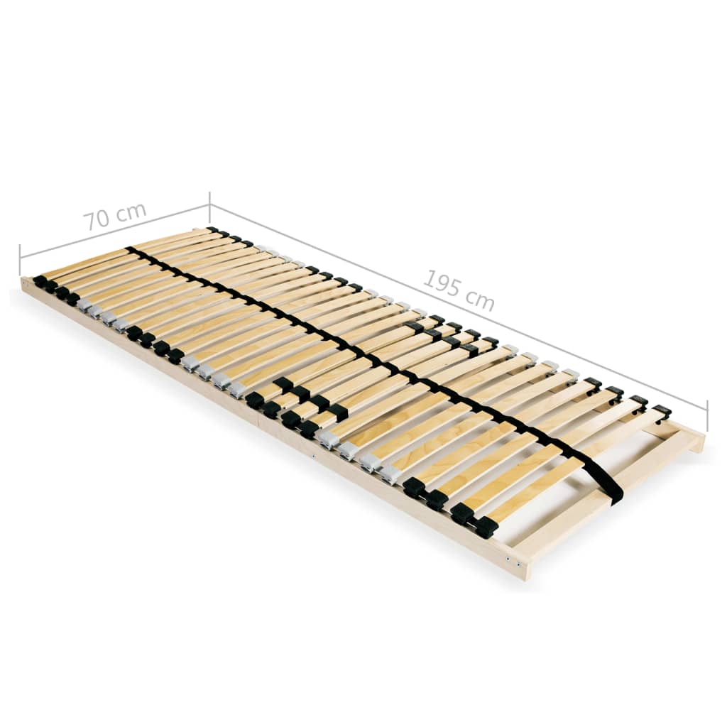 Podnice za krevet 2 kom s 28 letvica i 7 zona 70 x 200 cm