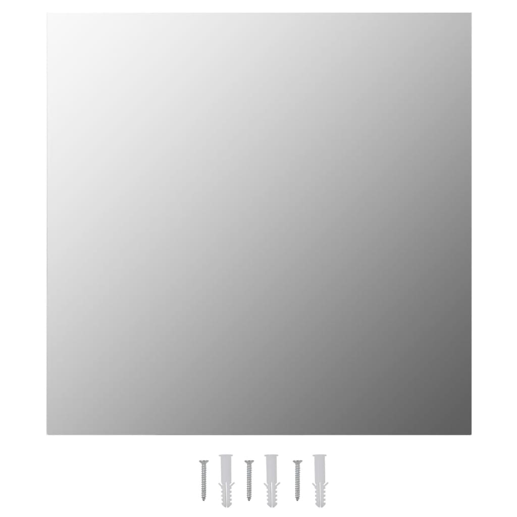 Zidna ogledala 2 kom 40 x 40 cm četvrtasta staklena