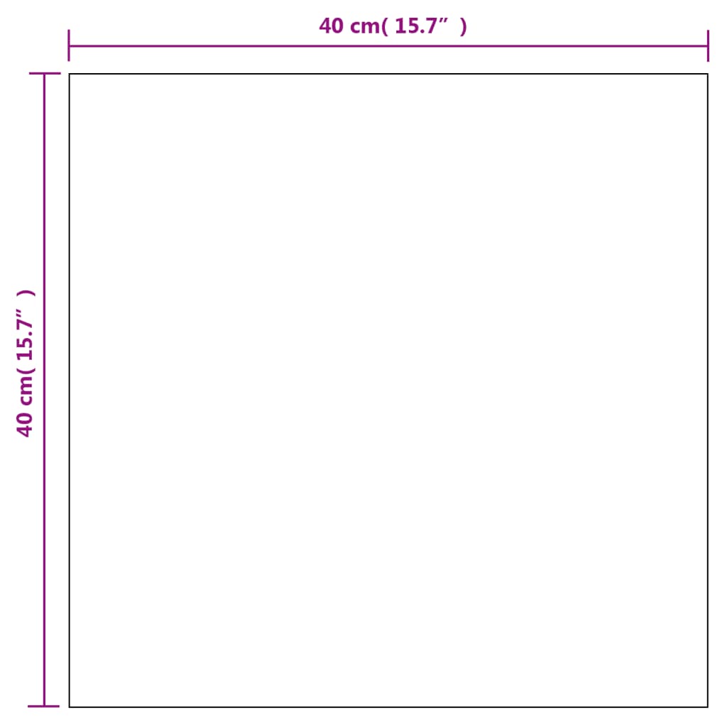 Zidna ogledala 2 kom 40 x 40 cm četvrtasta staklena